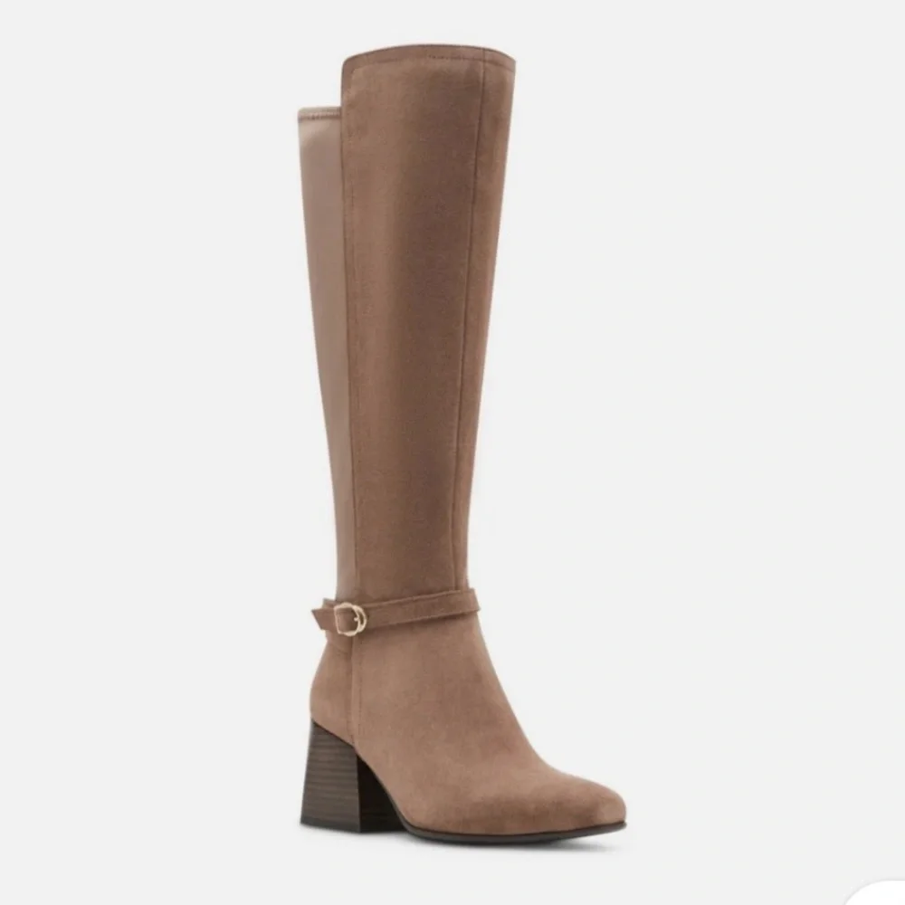 NWT Blondo Twyla Tan Heeled Knee-High waterproof Boots-Size 9 - Picture 1 of 14